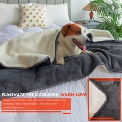 Hondendeken, Fleece, Waterdicht, Wasbaar, Hondenmat, Huisdier, Warme Zachte Deken Voor Hondendeken, Kattendeken, Deken Voor Katten En Honden, Waterdichte Deken Voor Bank, Bed, 150 X 127 Cm -Huisdier Benodigdheden 1200x1200 1020