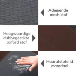 Hondenbed - Hondenstretcher - Honden Ligbed - L - Draagbaar - 92Lx76Bx18H Cm - Bruin -Huisdier Benodigdheden 1200x1200 1033