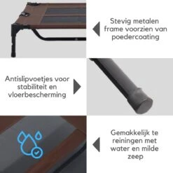 Hondenbed - Hondenstretcher - Honden Ligbed - L - Draagbaar - 92Lx76Bx18H Cm - Bruin -Huisdier Benodigdheden 1200x1200 1035