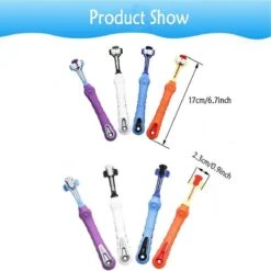 Merkloos Tandenborstel - Voor Huisdieren - Honden - 3 Zijdig - Multi-Hoek - Schoonmaken - Tanden - Slechte Adem - Tandsteen - Tandenborstel - Gezondheid - Blauw -Huisdier Benodigdheden 1200x1200 1062