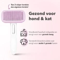 Lubadoo® - Kattenborstel - Hondenborstel - Kattenkam - Kattenhaar - Hondenhaar - Huisdierhaar Verwijderaar - Haarverwijderaar Voor Huisdieren - Langharig - Kortharig - Roze -Huisdier Benodigdheden 1200x1200 111