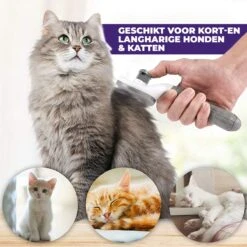 Kattenborstel - Hondenborstel - Pluizenverwijderaar - Haarverwijderaar Voor Huisdieren - Hondenkam - Kattenkam - Huisdierhaar Verwijderaar - Ontpluizer - Kattenhaar & Hondenhaar Verwijderaar - Voor Langharig & Kortharig - Grijs -Huisdier Benodigdheden 1200x1200 137