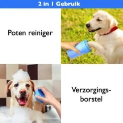 Merkloos 2 In 1 Hondenpoten Reiniger - Hondenborstel - Borstel Hond / Kat - Hondenpoot Reiniger - Huisdier Poot Wassen - Borstel - Hondenverzorging - Verzorging Hond - Honden Wassen - Schoonmaak Borstel - Kattenborstel -Huisdier Benodigdheden 1200x1200 162