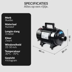 Hondenföhn/Waterblazer - Verstelbare Vermogen Standen (500W Tot 2400W) En Verstelbare Temperatuur - Zwart 16 Hondenföhn/Waterblazer - Verstelbare Vermogen Standen (500W Tot 2400W) En Verstelbare Temperatuur - Zwart -Huisdier Benodigdheden 1200x1200 224