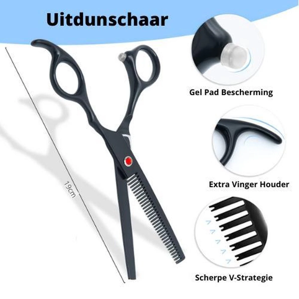 Petsify - Professionele 8-delige Huisdier Knipset - Effileerschaar Hond - Kam Hond - Schaar Hond - Katten Kam - Hondenschaar - Trimschaar Voor Honden - Kapperset - Zwart 3 Petsify - Professionele 8-delige Huisdier Knipset - Effileerschaar Hond - Kam Hond - Schaar Hond - Katten Kam - Hondenschaar - Trimschaar Voor Honden - Kapperset - Zwart - Afbeelding 2