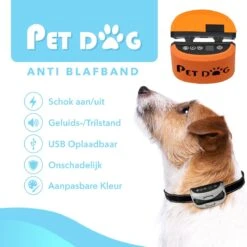 PET DOG® | Anti Blafband Voor Honden | 3 T/m 60 Kg | Oplaadbaar | Anti Blaf Band | Trainingsband | Vibratie En Geluid | Diervriendelijk | Shock Aan/uit Instelbaar -Huisdier Benodigdheden 1200x1200 246