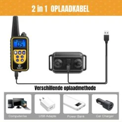 W&Z® Anti Blafband Inclusief Afstandsbediening- 3-60KG - Diervriendelijk - Zonder Schok - Vibratie/Audio/Licht - Anti Blaf Band - Water Bestendig -Huisdier Benodigdheden 1200x1200 261