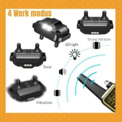 W&Z® Anti Blafband Inclusief Afstandsbediening- 3-60KG - Diervriendelijk - Zonder Schok - Vibratie/Audio/Licht - Anti Blaf Band - Water Bestendig -Huisdier Benodigdheden 1200x1200 262