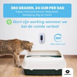 Vulpes Pets® Kattenbak Geurverdrijver PRO - Ozon En Negatieve Ionen Functie - Infraroodsensor - Oplaadbaar - Geurverwijderaar - Air Eliminator - Wit -Huisdier Benodigdheden 1200x1200 309