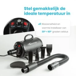 Qumax Professionele Hondenföhn Met 4 Opzetstukken – Waterblazer Voor Honden – Stil Design – Compact En Modern - Zwart -Huisdier Benodigdheden 1200x1200 35