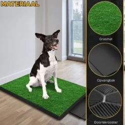 Toivo HondenToilet Kunstgras - Zwart - Geurafstotend - 62 X 49 X 6.6 CM - Honden Wc Outdoor - Zindelijkheidstraining Hond - Puppy Pads - Dierentoilet -Huisdier Benodigdheden 1200x1200 384