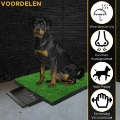 Toivo HondenToilet Kunstgras - Zwart - Geurafstotend - 62 X 49 X 6.6 CM - Honden Wc Outdoor - Zindelijkheidstraining Hond - Puppy Pads - Dierentoilet -Huisdier Benodigdheden 1200x1200 385