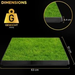 Toivo HondenToilet Kunstgras - Zwart - Geurafstotend - 62 X 49 X 6.6 CM - Honden Wc Outdoor - Zindelijkheidstraining Hond - Puppy Pads - Dierentoilet -Huisdier Benodigdheden 1200x1200 388