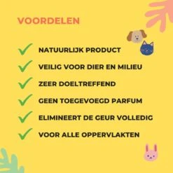 Urine Odour & Stain Remover - Urinegeur Verwijderen - Urine Vlekken Verwijderen - Natuurlijk En Veilig - Geurverwijderaar - Vlekkenverwijderaar - Weg Met Nare Geurtjes - Hond - Kat - 1 Liter -Huisdier Benodigdheden 1200x1200 400