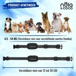 Nola & Coco® Oplaadbare Anti Blafband - 4 Kleuren - Zonder Schok - Waterdichte Diervriendelijke Blaf Halsband - Opvoedingshalsband - Voor Grote En Kleine Honden - Lichte Vibratie En Geluid - 3 Tot 60kg -Huisdier Benodigdheden 1200x1200 412