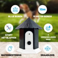 Vulpes Pets® Anti Blaf Apparaat Pro - Anti Blafband Voor Alle Honden - Luxe Hondentrainer - Diervriendelijk & Zonder Schok - Inclusief 9V Batterij - Waterbestendig - Ophangbaar - Instelbare Ultrasone Niveauregeling - 4 Standen 21 Vulpes Pets® Anti Blaf Apparaat Pro - Anti Blafband Voor Alle Honden - Luxe Hondentrainer - Diervriendelijk & Zonder Schok - Inclusief 9V Batterij - Waterbestendig - Ophangbaar - Instelbare Ultrasone Niveauregeling - 4 Standen -Huisdier Benodigdheden 1200x1200 449