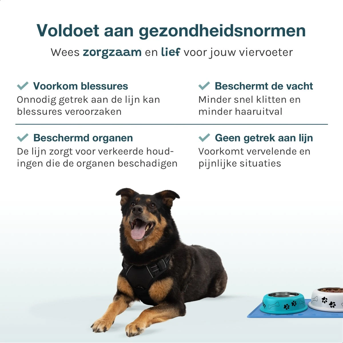 Hondentuigje Medium – Hondenharnas - Anti Trek Tuig Hond – Y Tuig – Reflecterend – Zwart – Maat M 6 Hondentuigje Medium – Hondenharnas - Anti Trek Tuig Hond – Y Tuig – Reflecterend – Zwart – Maat M - Afbeelding 4