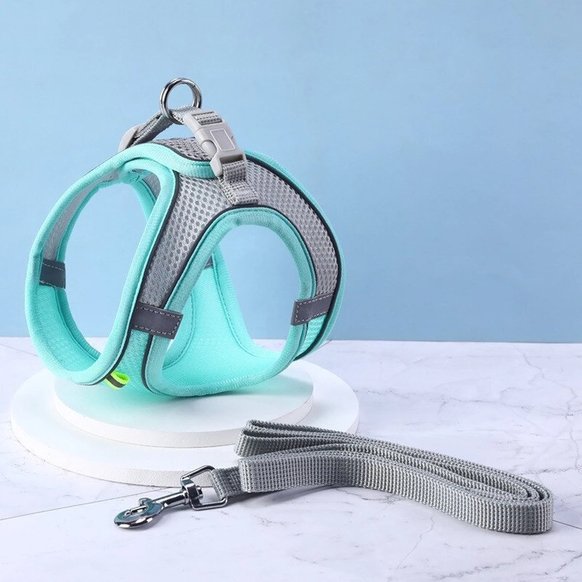 Hondentuigje Voor Kleine Puppy's & Kleine Honden - Blauw - Maat M 3 Hondentuigje Voor Kleine Puppy's & Kleine Honden - Blauw - Maat M