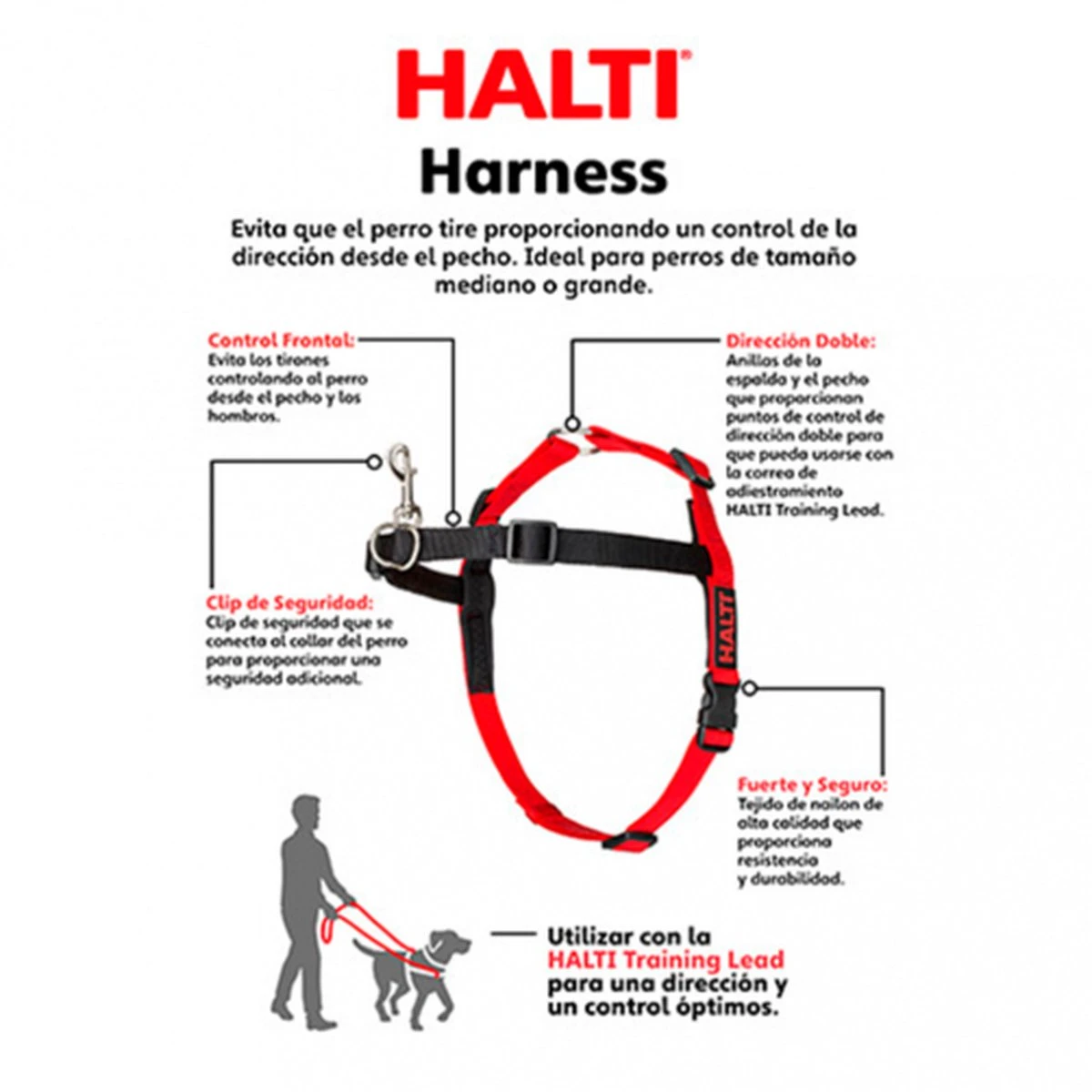 Company Of Animals Halti Harnass - Anti Trektuigje - Hond - Large - Borstomvang Boven De 80 Cm – Zwart 13 Company Of Animals Halti Harnass - Anti Trektuigje - Hond - Large - Borstomvang Boven De 80 Cm – Zwart - Afbeelding 11