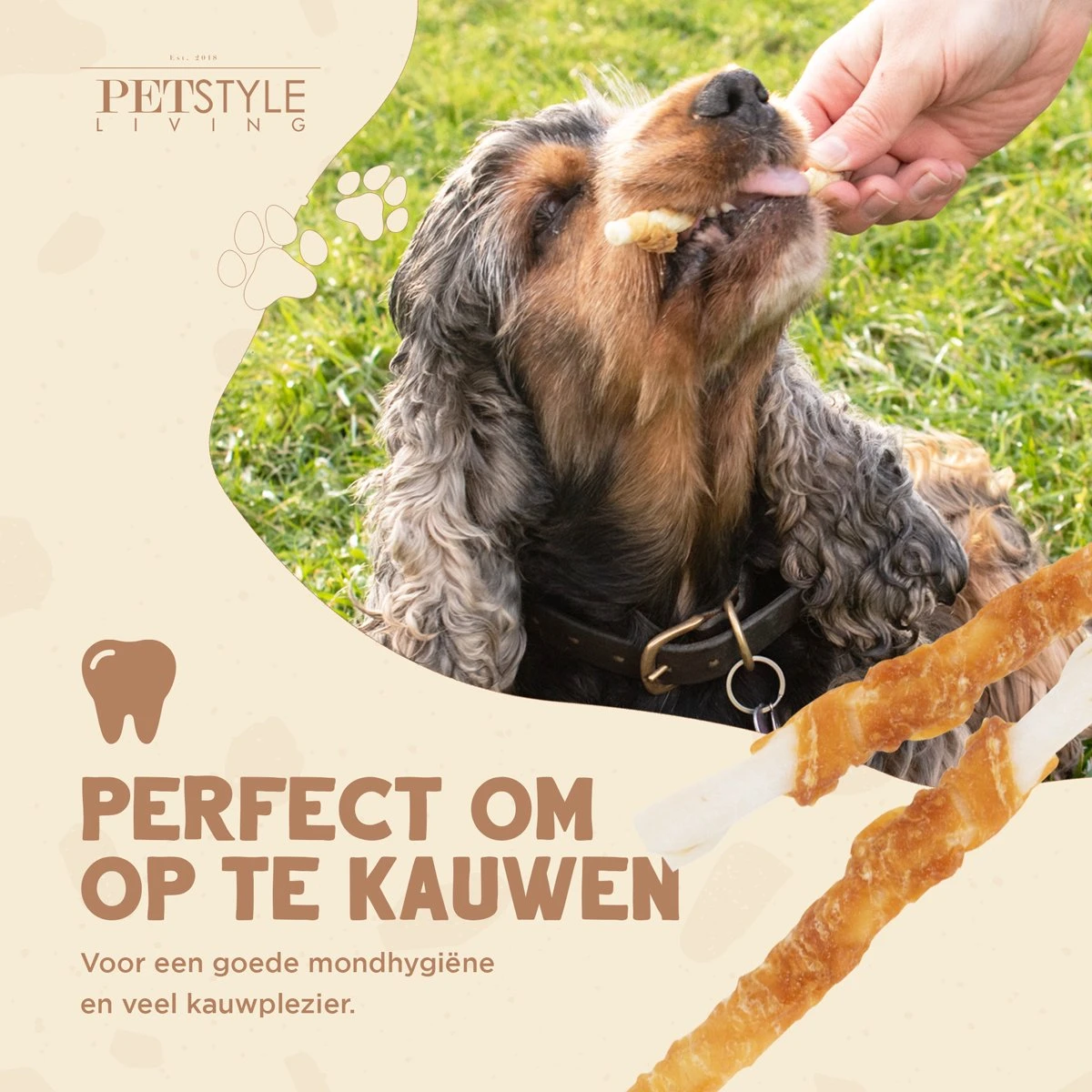 Petstyleliving Gedraaide Sticks Met Kip - Voordeelzak 100 Stuks 12,5cm - Hersluitbaar - Hondensnacks - Kauwstaaf 8 Petstyleliving Gedraaide Sticks Met Kip - Voordeelzak 100 Stuks 12,5cm - Hersluitbaar - Hondensnacks - Kauwstaaf - Afbeelding 6