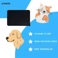 Winkrs - Placemat Voor Voerbak Van Hond Of Kat Huisdieren - Zwart Siliconen Waterdicht -Huisdier Benodigdheden 1200x1200 733