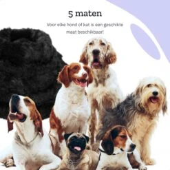 All 4 Pets Supply® Hondenmand Donut - Maat M - Geschikt Voor Honden Tot 50 Cm - Hondenkussen - Zwart -Huisdier Benodigdheden 1200x1200 760