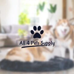All 4 Pets Supply® Hondenmand Donut - Maat M - Geschikt Voor Honden Tot 50 Cm - Hondenkussen - Zwart -Huisdier Benodigdheden 1200x1200 763