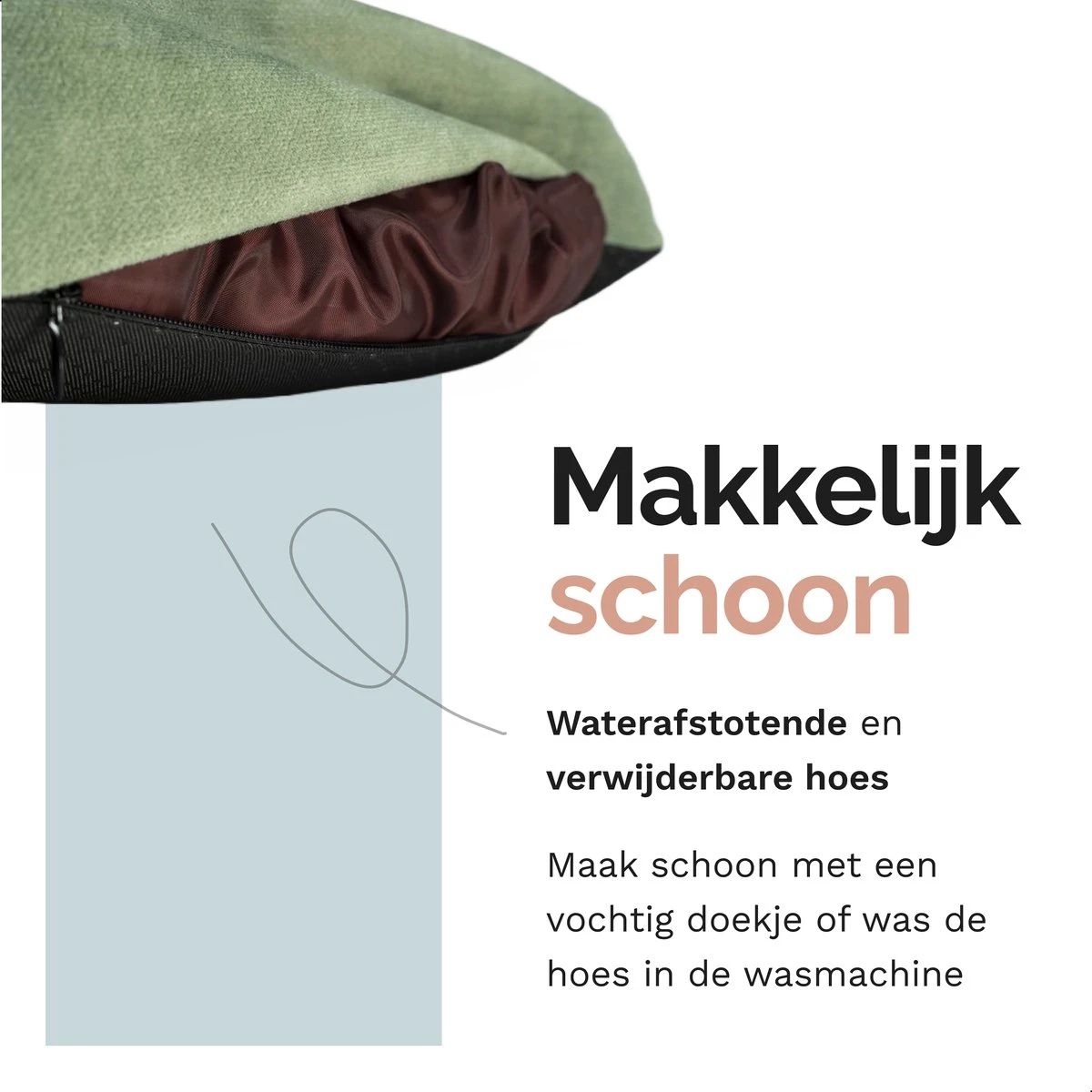 Rexproduct Hondenkussen - Hondenmand - Hondenbed Met Rits En Wasbaar - Manden & Kussens 90 X 110 CM - 0 Tot 80 Kg - SoftPet Groen 7 Rexproduct Hondenkussen - Hondenmand - Hondenbed Met Rits En Wasbaar - Manden & Kussens 90 X 110 CM - 0 Tot 80 Kg - SoftPet Groen - Afbeelding 5