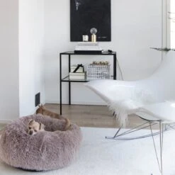 District 70 FUZZ - Hondenmand Comfortabel En Zacht Pluche - Zand, Oudroze, Donkergrijs En Lichtgrijs In S/M/L/XL - Maat: Large, Kleur: Zand -Huisdier Benodigdheden 1200x1200 851