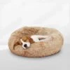 Peaceful Pooch S - Pluizig Hondenbed - 58cm Diameter - Opvouwbaar - In Verschillende Maten. Kattenbed - Wasbaar - Uitneembare Vulling - Ontspant Gewrichten En Spieren - Anti-slip Noppenbodem -Huisdier Benodigdheden 1200x1200 878