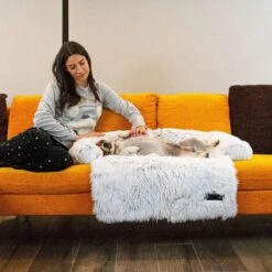 Zootic Fluffy Hondenkussen Hondenmand Hondenbed - Grijs 100 X 90 Cm -Huisdier Benodigdheden 1200x1200 910