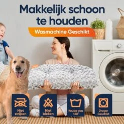 Happysnoots Hondenkussen 70 X 50cm - Hondenbed - Donut Dog Bed - Fluffy - Grijs - Wasbaar 25 Happysnoots Hondenkussen 70 X 50cm - Hondenbed - Donut Dog Bed - Fluffy - Grijs - Wasbaar -Huisdier Benodigdheden 1200x1200 924