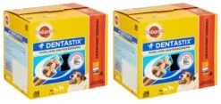 Pedigree Dentastix Mini Hond Voordeelpak - Gebitsverzorgende Hondensnack - 2 X 56 Stuks -Huisdier Benodigdheden 1200x569