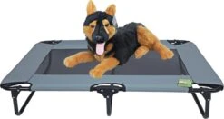 Hondenbed - Honden Stretcher - Opvouwbaar Hondenbed - Kleur: Grijs - Afmetingen: 106x60x21,5 Cm
