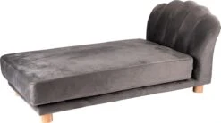 Maxxpro Katten- En Hondenbank - Grijs - Verhoogd Met Houten Poten - Fluweel Materiaal - 90 X 44 X 34 Cm - Huisdieren Tot 80 KG -Huisdier Benodigdheden 1200x671