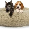 Behave Donut Hondenmand - Hondenkussen - Hondenbed - Kattenmand - Fluffy - Donut - 50cm - Beige -Huisdier Benodigdheden 1200x681 1