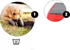 Ecco - Honden- En Kattenbed Met Kussen | Binnenmaat: 130x100 / Buitenmaat: 145x115cm - Beige / Zwart -Huisdier Benodigdheden 1200x859 2