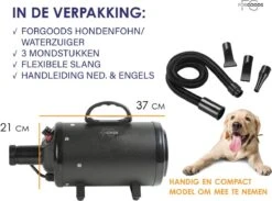 Forgoods Professionele Hondenfohn - Waterblazer Voor Honden - Hondenfohn Met 4 Opzetstukken - 2800W Verstelbaar Vermogen - Roze 18 Forgoods Professionele Hondenfohn - Waterblazer Voor Honden - Hondenfohn Met 4 Opzetstukken - 2800W Verstelbaar Vermogen - Roze -Huisdier Benodigdheden 1200x890