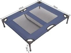 Paws & Claws - Hondenbed - Hondenstretcher - Honden Ligbed - Portable Draagbaar - 92 X 76 X 18 Cm - Blauw -Huisdier Benodigdheden 1200x906 2