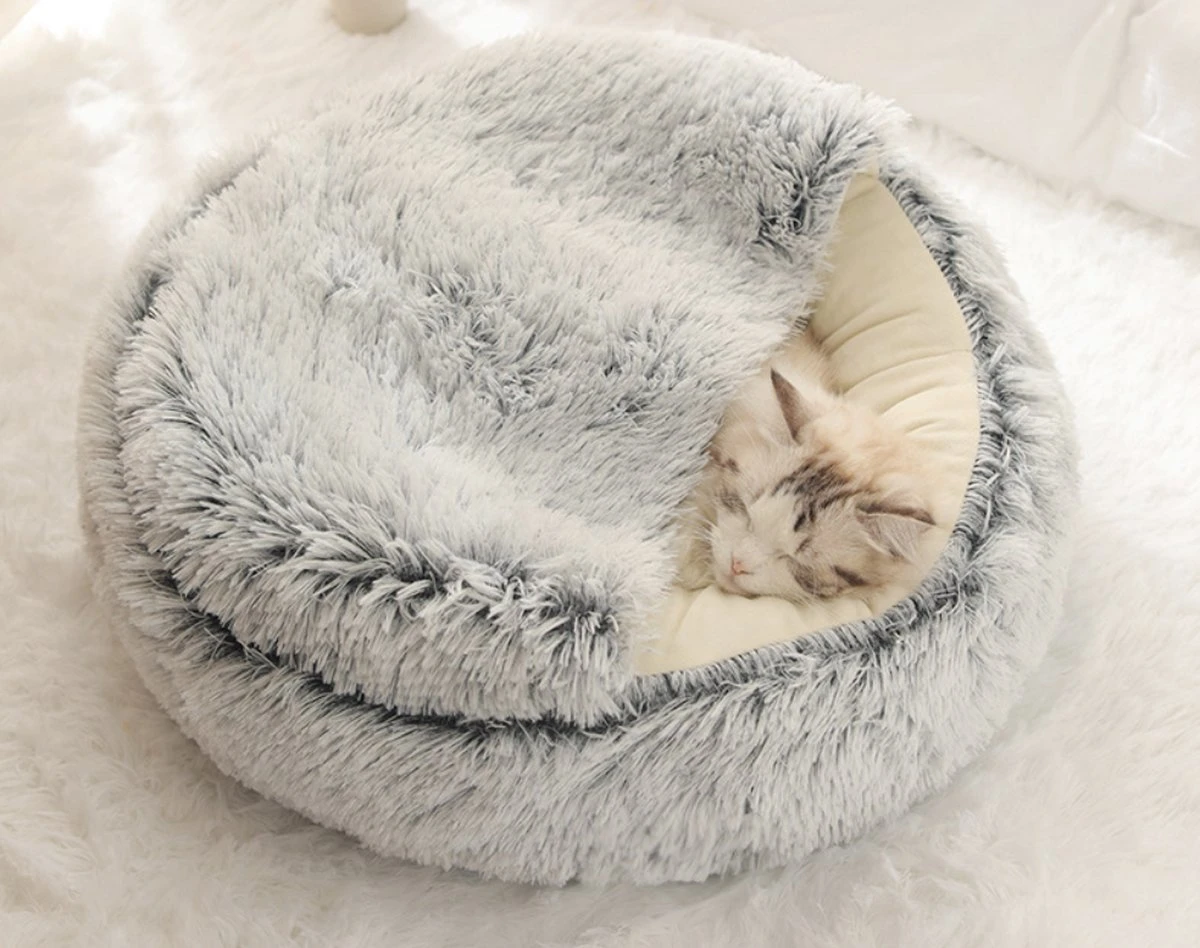Kattenmand - Luxe Kattenbed - Kattenkussen - Donut - 65cm - Grijs 3 Kattenmand - Luxe Kattenbed - Kattenkussen - Donut - 65cm - Grijs