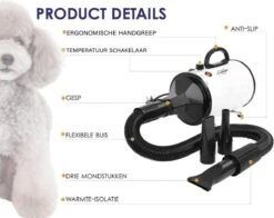 Forgoods Professionele Hondenfohn - Waterblazer Voor Honden - Hondenfohn Met 4 Opzetstukken - 2800W Verstelbaar Vermogen - Roze 14 Forgoods Professionele Hondenfohn - Waterblazer Voor Honden - Hondenfohn Met 4 Opzetstukken - 2800W Verstelbaar Vermogen - Roze -Huisdier Benodigdheden 1200x954