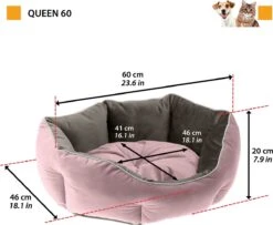 Ferplast Dierenmand Queen 60 X 46 Cm Fluweel Roze -Huisdier Benodigdheden 1200x985