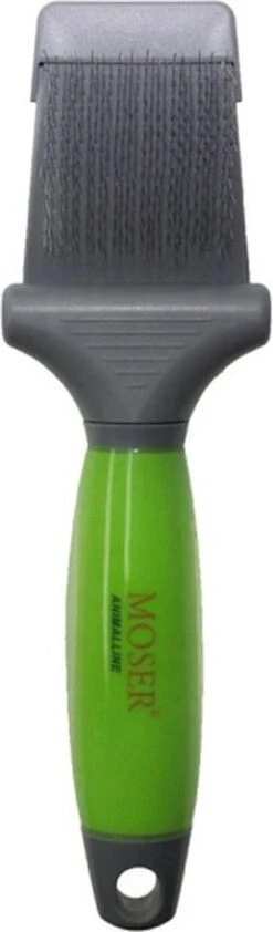 Moser Premium Slicker Borstel - Hondenvachtborstel - Groen Grijs -Huisdier Benodigdheden 352x1200