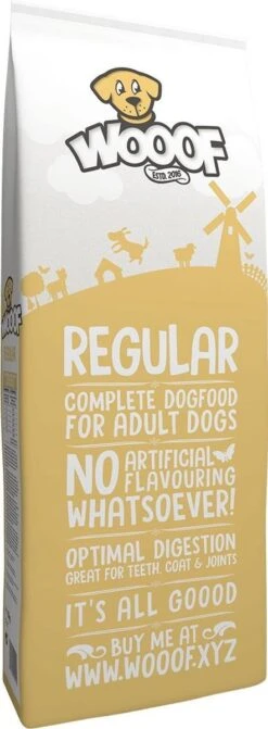 WOOOF Regular 14KG - Geperst Hondenvoer - Geperste Hondenbrokken - Droogvoer - 14KG -Huisdier Benodigdheden 442x1200