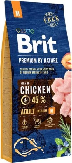 Brit Premium By Nature Hondenvoer Adult M 15 Kg - Hond -Huisdier Benodigdheden 535x1200 1