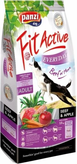 Fit Active Everyday Premium – Hondenvoer Voor Volwassen Honden Van Middelgrote Tot Grote Rassen - Premium Hondenbrokken Op Basis Van Kip/rund Smaak - 15kg