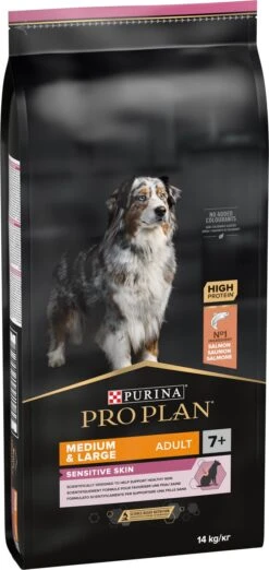 Pro Plan Medium & Large Adult 7+ (Senior) Sensitive Skin - Honden Droogvoer - Zalm - 14 Kg -Huisdier Benodigdheden 568x1200 1