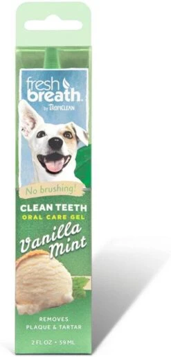 Tropiclean Fresh Breath Clean Teeth Oral Care Gel - Gebitsverzorging - Mint 59 Ml -Huisdier Benodigdheden 576x1200