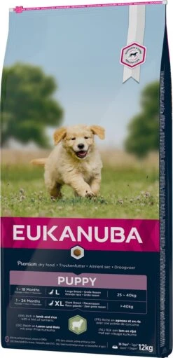 Eukanuba Dog Puppy & Junior - All Breeds - Lamb & Rice - 12 Kg -Huisdier Benodigdheden 580x1200