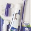 Hond En Kat Tandenborstel Verzorgingsset - Inclusief Tandpasta Met Beefsmaak - Vier Unieke Reinigingsborstels - Fluoride Vrij -Huisdier Benodigdheden 626x1200